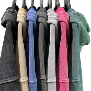 Sudadera con Capucha Unisex Extra Grande, 100% Algodón, Informal, Otoñal, Lisa, Teñida, Lavada, para Impresión de Logotipo Personalizado y Bordado, Pedidos al por Mayor - Product Image 2