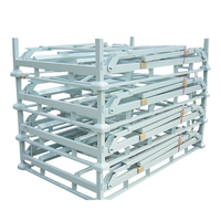 Étagère de stockage de pneus en acier pliable et empilable, étagère de rotation de pneus pour la logistique et le transport en entrepôt