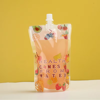 Pochette Doypack personnalisée imprimée, aseptique, de qualité alimentaire, pour eau minérale, avec bec verseur, prédécoupée