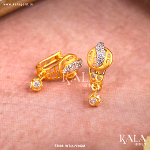 Pendientes de aro de oro de estilo étnico elegante, joyería de moda con diamantes, diseño con Clip, regalo para mujer - Product Image 3