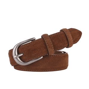 <span class=keywords><strong>Ceinture</strong></span> <span class=keywords><strong>Chic</strong></span> pour femmes avec boucle ronde en argent <span class=keywords><strong>Ceinture</strong></span> en daim de qualité supérieure Texture intemporelle <span class=keywords><strong>Ceinture</strong></span> en daim avec boucle en métal brillant Largeur 2.8 CM - Product Image 1