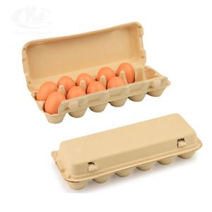 12 छेद कागज पल्प अंडे ट्रे बायोडिग्रेडेबल इको-फ्रेंडली अंडे कार्टन - Product Image 1