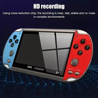 X7 Console Rétro Mini Portable MP5, Jeu Vidéo HD 4,3 Pouces Grand Écran 64 Go, avec Jeux Classiques