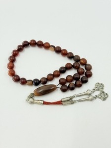 Rosario Musulmano a Forma di Sfera, 10mm, in Corno di Bue, 33 Perle, Misbaha Islamica, Braccialetto Arabo Religioso, Tasbih per la Preghiera - Product Image 1