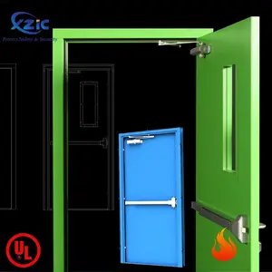 USA standard ul listed approve 180 min fire proof escape doors hollow metal steel exterior entry fire rate