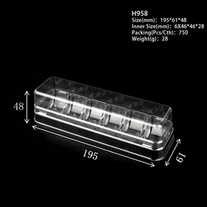 Trong suốt 6 pcs <span class=keywords><strong>Macaron</strong></span> vỉ khay rõ ràng cấp thực phẩm nhựa macaroons riêng biệt nắp Hộp bao bì - Product Image 6