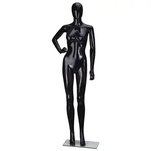 Commercio All'ingrosso di alta qualità nero corpo pieno manichino di plastica mannequin femminile degli uomini