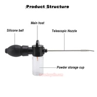 Pulvérisateur anti-parasites pour jardin et maison, pièges solides en plastique anti-termites et anti-punaises de lit avec 3 buses, longueur réglable, dépoussiéreur