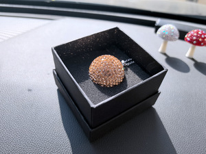 Colgante para Coche, Bola de Cristal con Diamantes de Imitación, 3.5cm, Color Blanco AB, Decoración Interior, Estilo de Lujo Ligero - Product Image 5