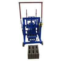 Fabriqué en Chine, machine à fabriquer des briques manuelle mobile 2-45, petite machine à fabriquer des blocs mobiles