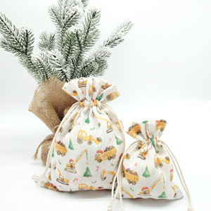 Customizable Christmas Elements Printed Drawstring <b>Gift</b> <b>Bags</b>, Holiday <b>Party</b> <b>Gift</b> Packaging, Jewelry and Accessories Storage <b>Bags</b> - Product Image 5
