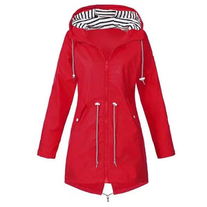 Manteau long décontracté d'extérieur pour femme, respirant, à fermeture éclair, pour l'automne et l'hiver, idéal pour l'alpinisme et le commerce transfrontalier - Product Image 2