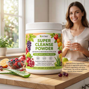 Poudre Détox Super Nettoyante OEM/OEM 35 Fruits Légumes Aloe Soutien Détoxifiant Total Corps et Foie Microbiome Intestinal Poids Sain - Product Image 6