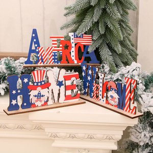 New cross-border product: DIY wooden assembly ornament for US Independence Day, suitable for desktops, <b>window</b> <b>displays</b>, and - Product Image 4