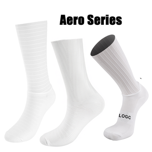 <span class=keywords><strong>Calcetines</strong></span> de <span class=keywords><strong>Ciclismo</strong></span> <span class=keywords><strong>Personalizados</strong></span>, Ligeros, Aerodinámicos, Deportivos, Blancos, con Punta Sin Costuras, Antideslizantes, de Silicona, para Hombre - Product Image 2