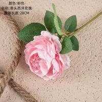 Fleurs artificielles H453 pour bouquets à main, y compris des pivoines à tête unique et des roses occidentales, pour les mariages et la décoration de la maison