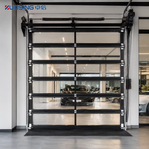 <span class=keywords><strong>Porte</strong></span> <span class=keywords><strong>de</strong></span> <span class=keywords><strong>garage</strong></span> en verre commercial avec cadre en aluminium, panneaux transparents, dimensions personnalisées et quincaillerie <span class=keywords><strong>sectionnelle</strong></span> durable - Product Image 3