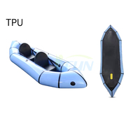 Packraft ultraléger en TPU avec plancher Drop Stitch pour la randonnée, les aventures fluviales et les excursions lacustres