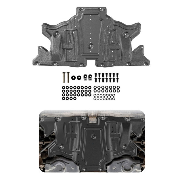 Steel Lower Engine Base Chassis Guard Kit Rear Skid Plate for Tesla Model Y 2020-2024 Model 3 2017-2023