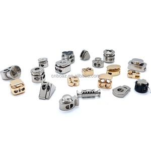OEM tùy chỉnh túi áo khoác mùa xuân chuyển đổi dây giày khóa dây rút dây khóa kim loại Stopper chuyển đổi dây ổ khóa khắc dây Stopper - Product Image 2