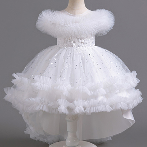 Princesse élégante robe formelle filles adolescents enfants mariage robe de fête de noël avec paillettes volants en mousseline de soie pour <span class=keywords><strong>demoiselle</strong></span> <span class=keywords><strong>d</strong></span>'<span class=keywords><strong>honneur</strong></span> - Product Image 3