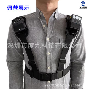 In Stock Nylon Body <b>Camera</b> <b>Strap</b> Walkie-Talkie Bag Chest Bag Protective Case with Railway Buckle and Double Shoulder <b>Straps</b> - Product Image 3