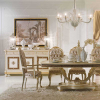 Support de Console Classique Antique Français avec Miroir de Design de Luxe Armoire de Console de Couloir en Bois pour Salle à Manger