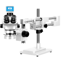 Microscope stéréoscopique trinoculaire BGA 3,5X-100X avec caméra 2,5K U pour la maintenance des cartes de circuits imprimés