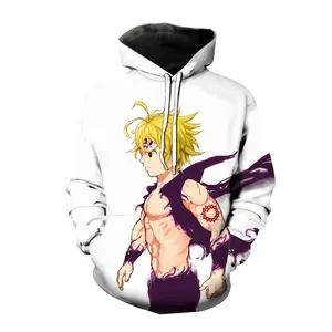 Seven Deadly Sins 3D Print Hoodies 2023 Anime Nanatsu No Taizai Men Fashion Hooded Sweatshirt Hoodie Hip Hop Pullover Tops Coat