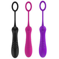 Retractable Jump Egg Stick Wireless Silicone <strong>Charging</strong> Vibration Retractable G-spot Masturbation Remote <strong>Controlled</strong> Vibrator