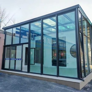 Prix des vérandas hivernales en aluminium 6063 T6 avec vitrage Low-E, maison en verre coulissante pour extérieur - Product Image 1
