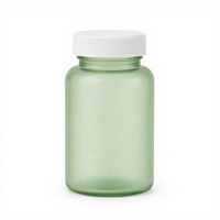 Flacon en plastique vert givré pour médicaments, conteneur pour comprimés et capsules, pot d'emballage