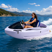 Bateau électrique professionnel en fibre de verre 72V alimenté au lithium, mini embarcation pour parcs aquatiques et projets touristiques