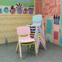 Chaise d'étude empilable en plastique colorée pour tout-petits et enfants, idéale pour la maternelle et la maison