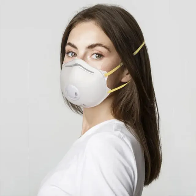 3D-Glas-Staubmaske Sicherheitsgesicht N95 Einweg-Staubmaske mit Atmungventil Partikel-Atmungsanlage