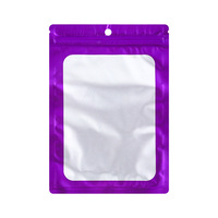 Sac en mylar en plastique avec fermeture à glissière scellée en feuille d'aluminium personnalisée pour adaptateur chargeur et emballage de câble de données pour l'électronique grand public