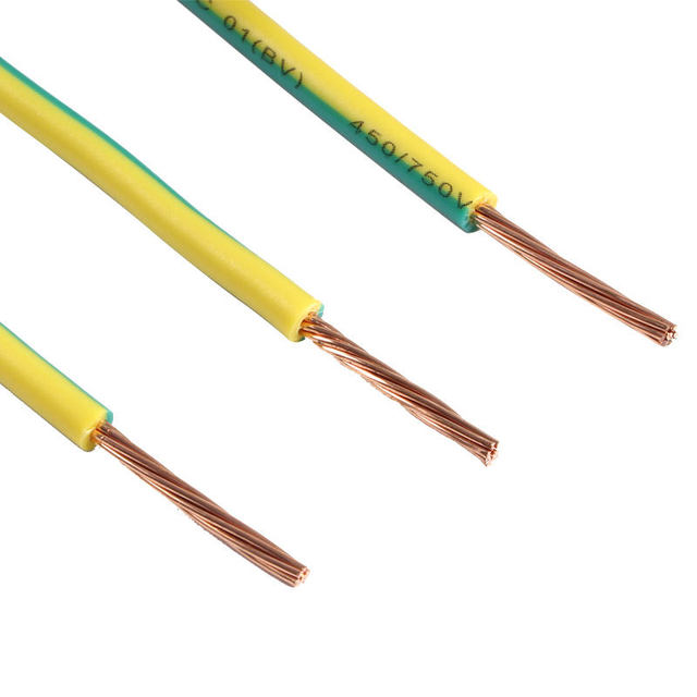 Hot Sale Low Price Flexible Bare Copper Conductor Solid Ground Earth Wire Single Core Electrical Cable for Construction Use PVC
