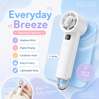 Ventilateur portable à affichage numérique HD, refroidissement par semi-conducteurs, 1 à 100 vitesses, pour femmes et hommes