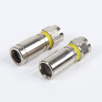 MT-7103 F-conector de compresión estándar 75-5, cable coaxial, RG6, cuatro escudo, tipo F
