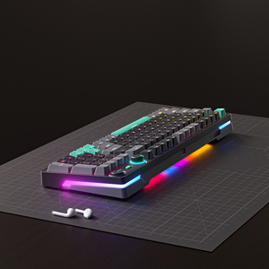 Custom Two-Color Injection ABS Keycap 98 Keys Hot Swap RGB Backlit N-Keys Rollover Wireless Gaming Mechanical <b>Tablet</b> 98 Keys Mec - Product Image 6