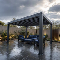 Pergola Bioclimatique Moderne en Aluminium Sweet Home avec Lames Orientables, Étanche, Taille Personnalisée, Kit Complet Motorisé ou Manuel pour Balcon