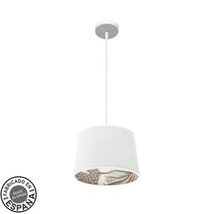 Lámpara colgante de 30w E27 blanca con estampado, ideal para iluminar y decorar espacios interiores. - Product Image 1
