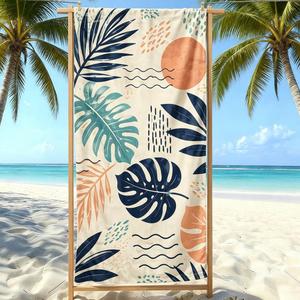 Business Promotional Cotton Ultra Soft <b>Beach</b> Towels With Printed Logo Travel <b>Gift</b> Custom Print Towel - Product Image 1