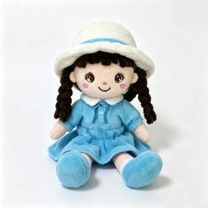 Poupée en peluche personnalisée en position assise, poupée en peluche douce et moelleuse avec robe, poupée en peluche fille de haute qualité et câline. - Product Image 5
