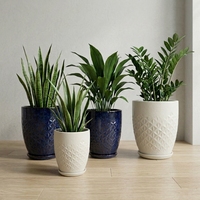 Pot de fleurs en céramique moderne pour intérieur et extérieur, décoration d'hôtel, projet OEM, pots à fleurs, grands vases