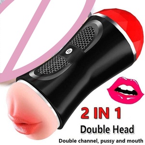 Produit phare : Appareil de masturbation portable 2 en 1 étanche pour hommes, avec double tête et design de vagin de poche - Product Image 1