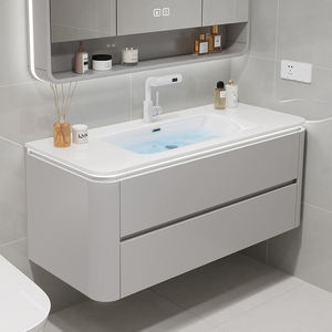 Mobiletto del <span class=keywords><strong>bagno</strong></span> <span class=keywords><strong>con</strong></span> lo specchio lavello <span class=keywords><strong>in</strong></span> compensato <span class=keywords><strong>lavabo</strong></span> <span class=keywords><strong>lavabo</strong></span> a parete per controsoffitto di alta qualità <span class=keywords><strong>mobile</strong></span> da <span class=keywords><strong>bagno</strong></span> - Product Image 2