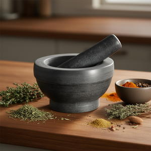 KESPER Mortar <b>And</b> Pestle <b>Set</b> 2 Piece Stone Grinding Tool For <b>Herbs</b> <b>Spices</b> - Product Image 3