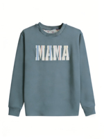 Sweat-shirt en molleton de bambou MAMA de qualité supérieure en gros, prêt à expédier, style maman brodé, fabricant direct, ODM OEM, faible MOQ
