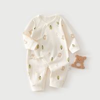 Combinaison en coton pour bébé nouveau-né, vêtements imprimés mignons pour fillettes, barboteuses pour bébés